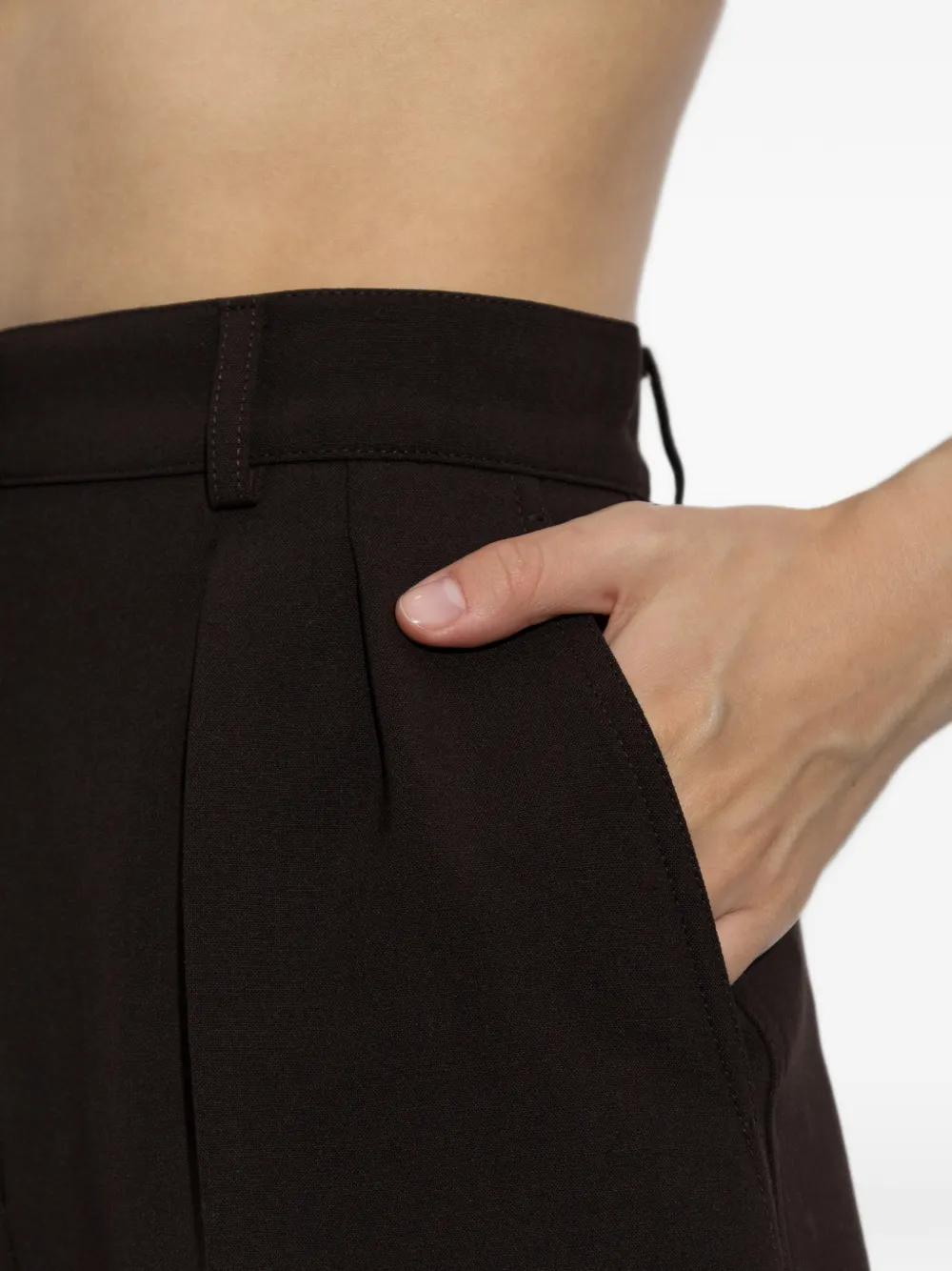 Max Mara Sauna geplooide shorts Bruin