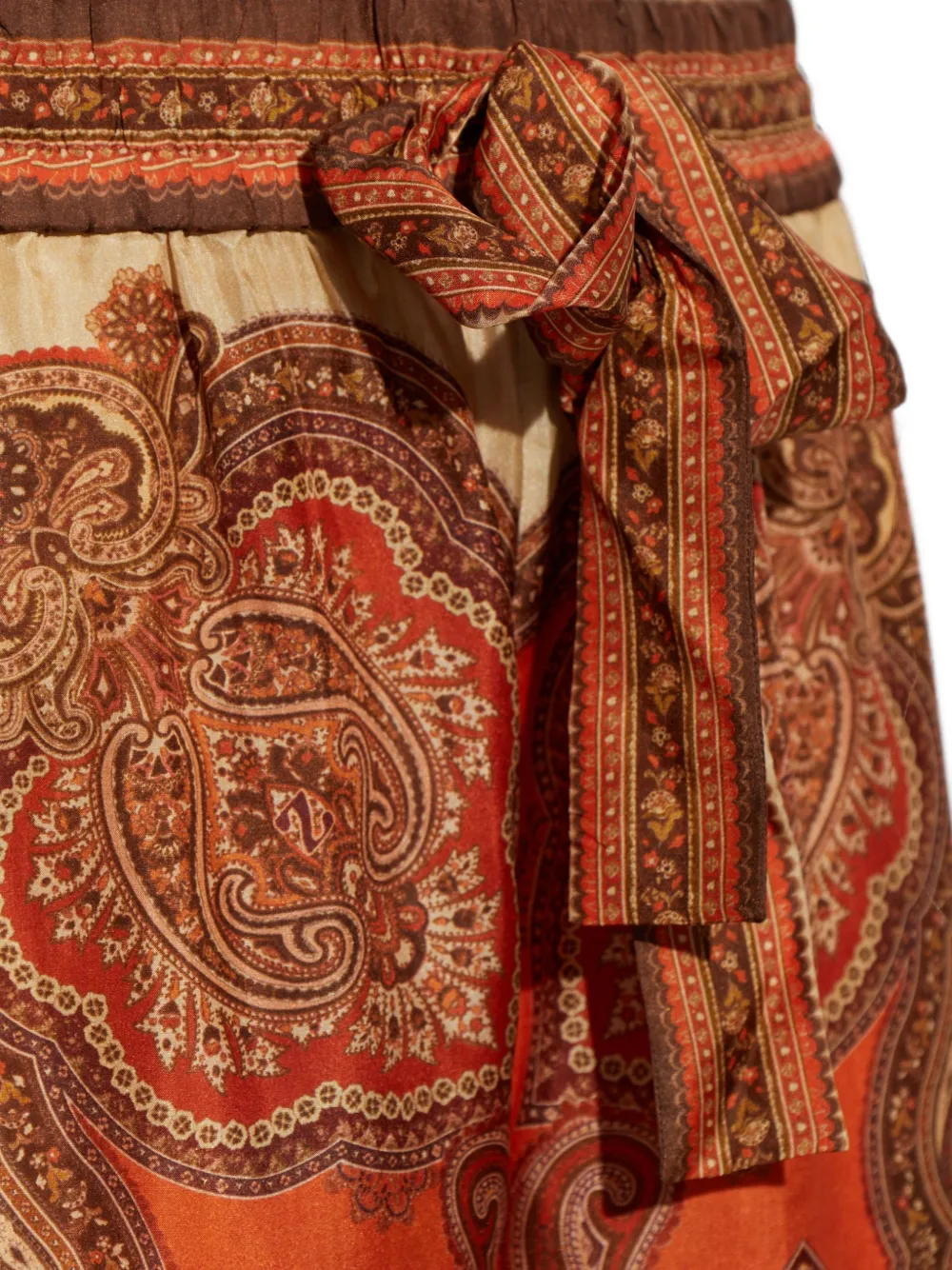 ZIMMERMANN Broek met paisley-print Oranje