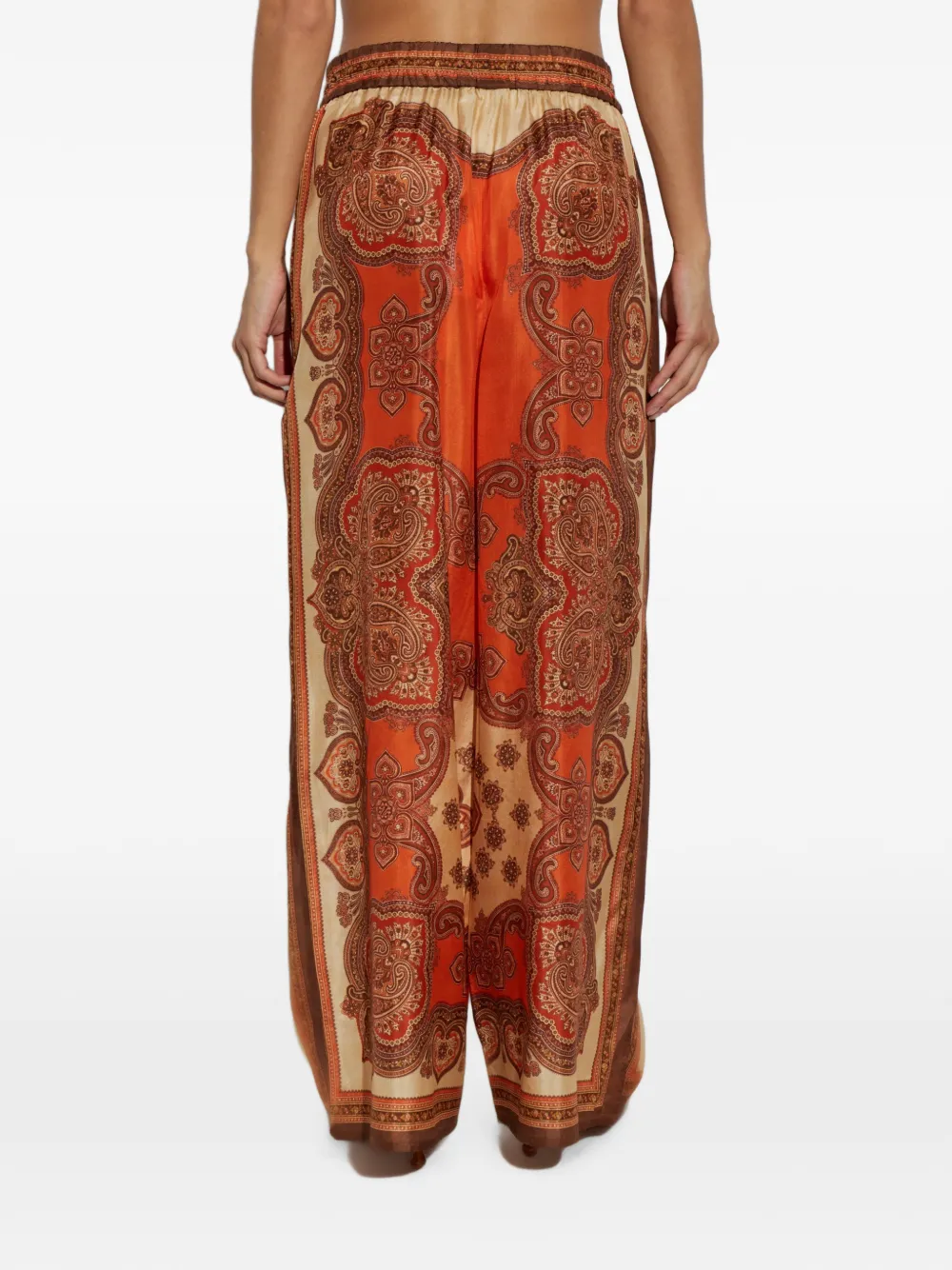 ZIMMERMANN Broek met paisley-print Oranje