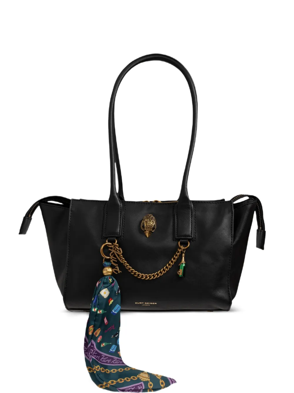 Kurt Geiger Sloane Leather Tote Bag In Black