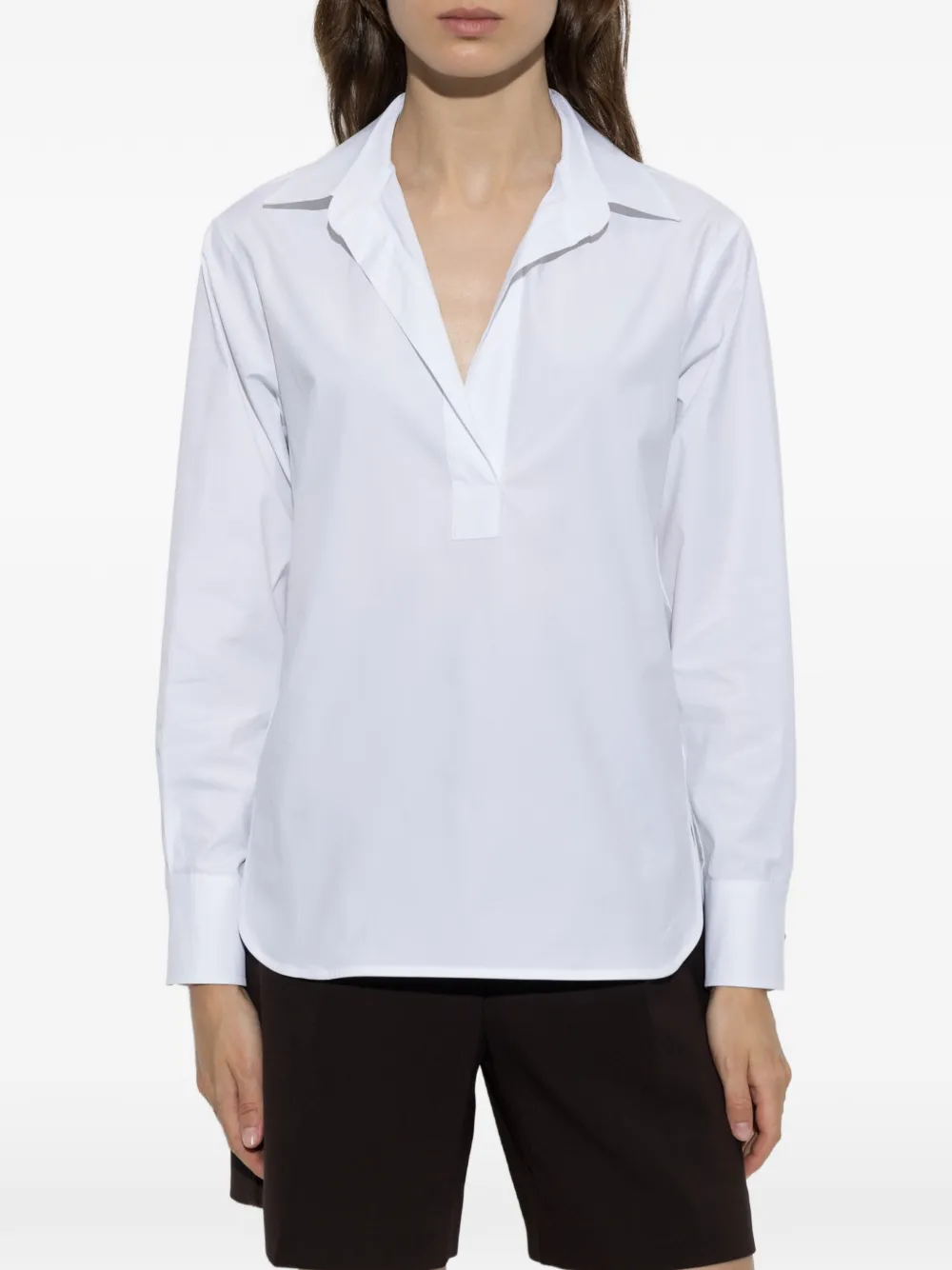 Max Mara Violino top met V-hals Wit