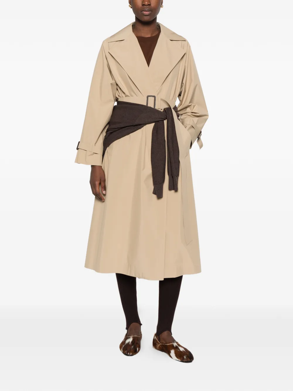 Weekend Max Mara WKDFatto belted trench coat Beige