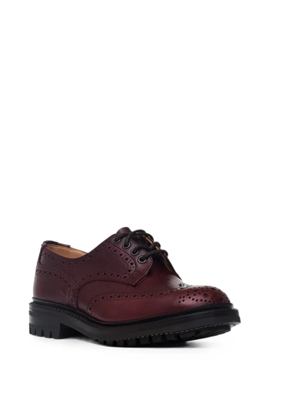 Tricker's Bourton brogues met wingtip Rood