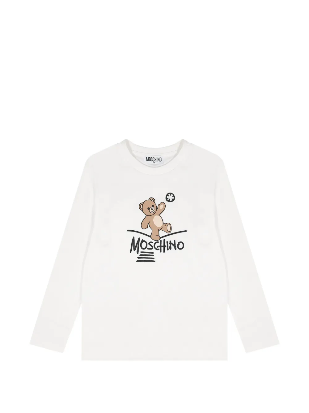 Moschino Kids Teddy Bear long-sleeve T-shirt - Bianco