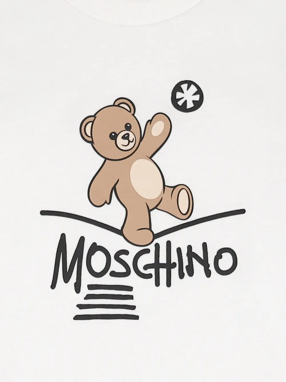Moschino Kids Teddy Bead T-shirt met lange mouwen Wit