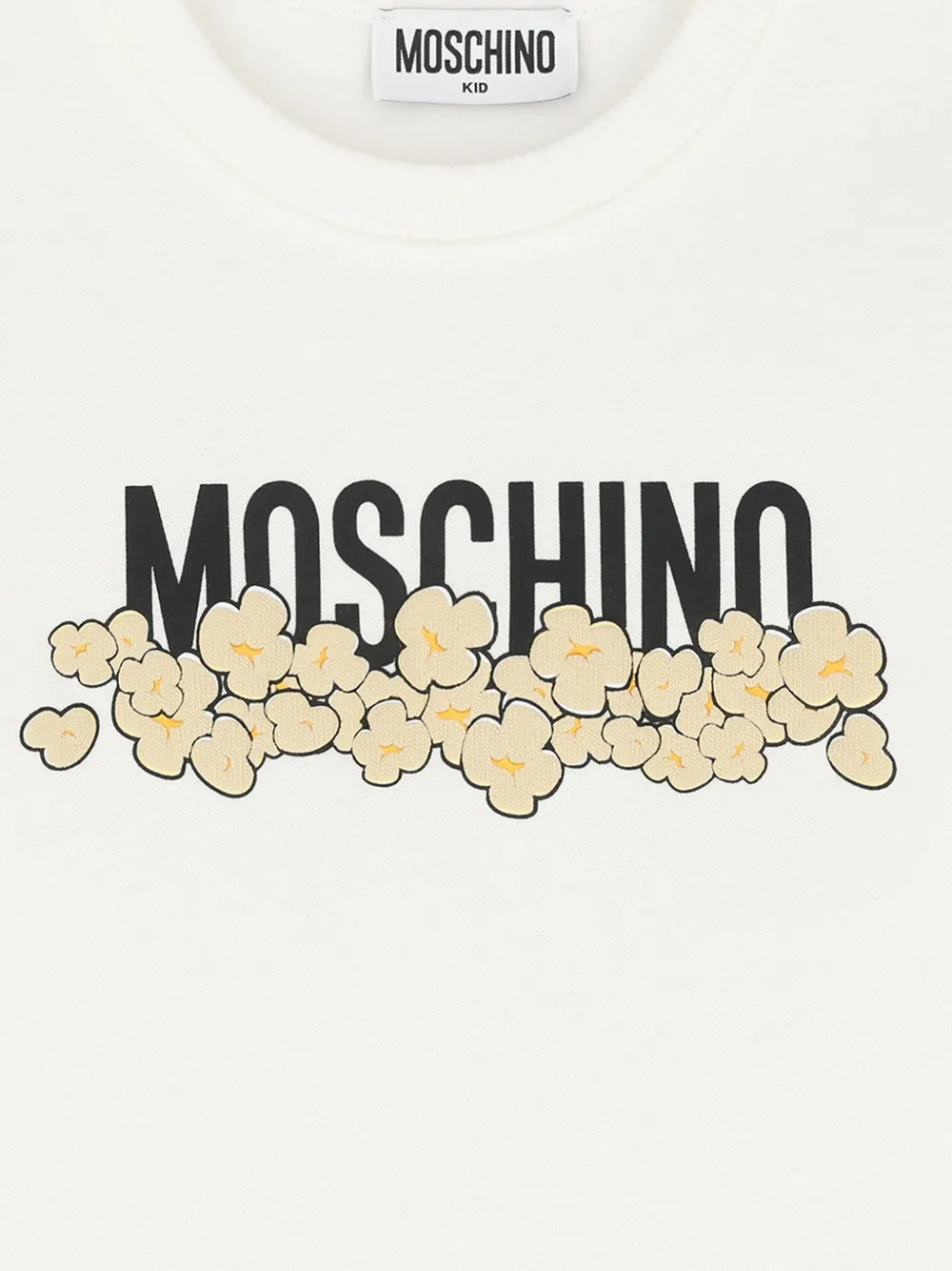 Moschino Kids Jurk met logoprint Wit