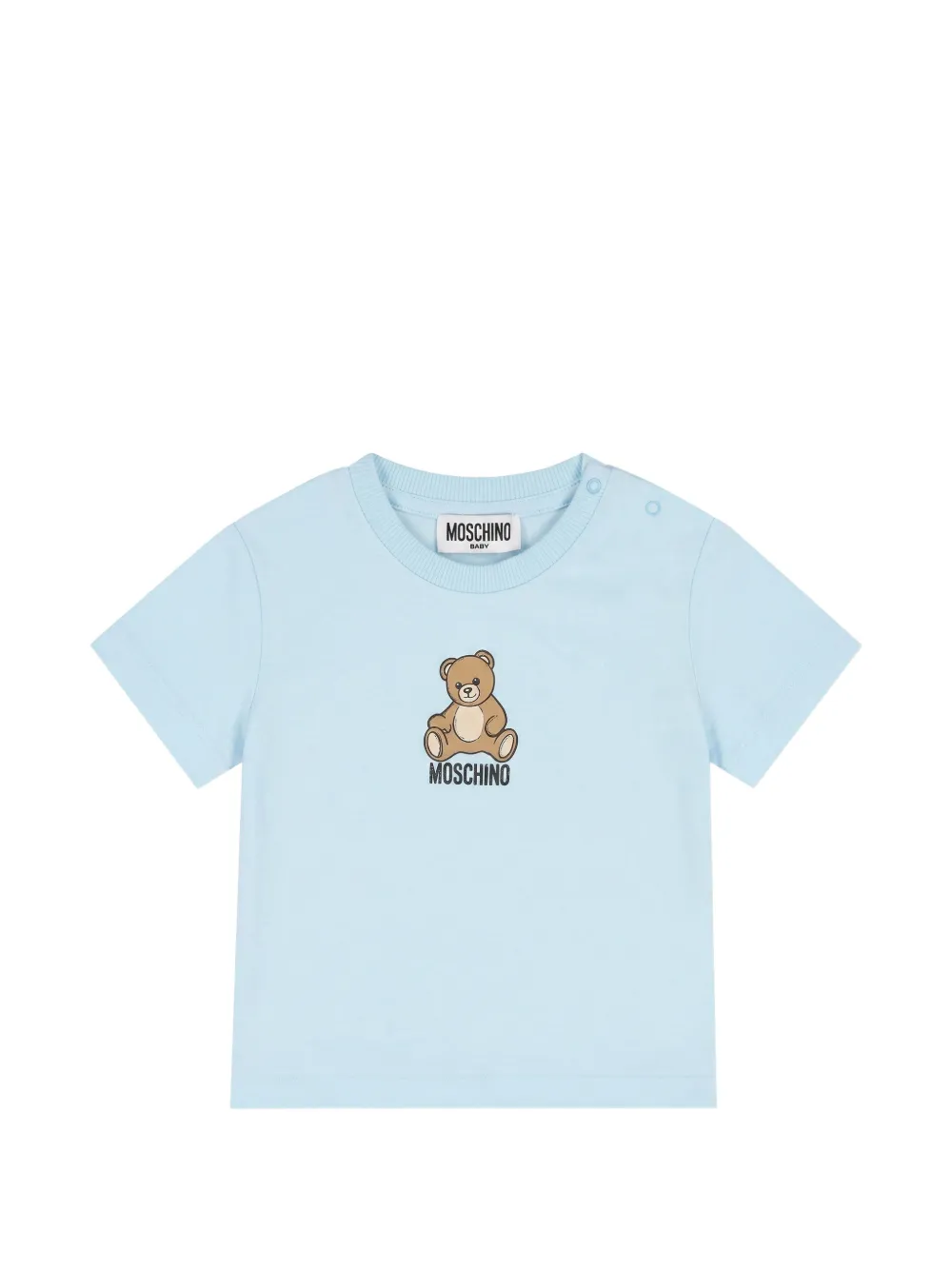 Moschino Kids Teddy Bear cotton T-shirt - Blu