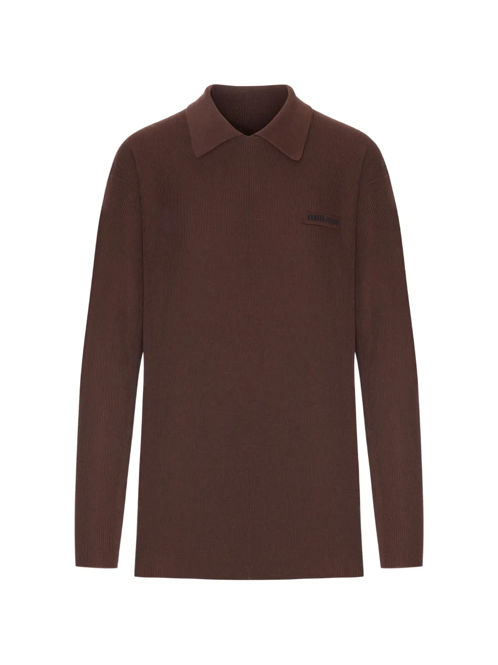 Miu Miu ribbed wool sweater - Marrone