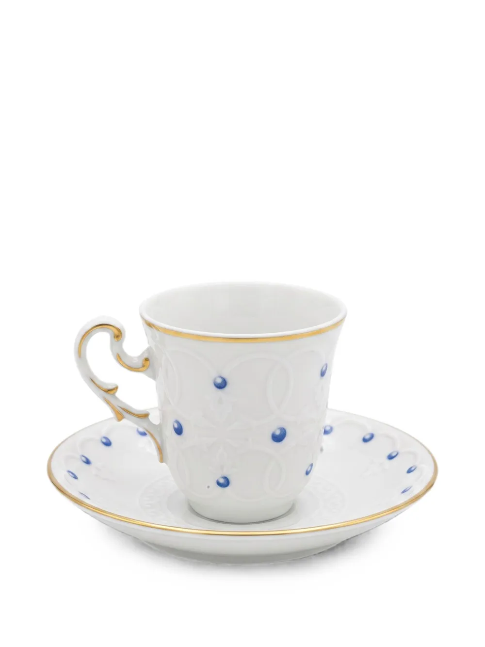 GINORI 1735 Museo Le Perle coffee cup and saucer (set of six) - Bianco