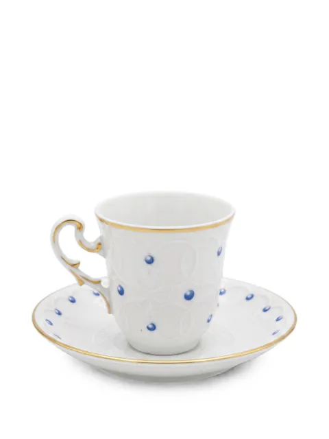 GINORI 1735 Museo Le Perle coffee cup and saucer (set of six)