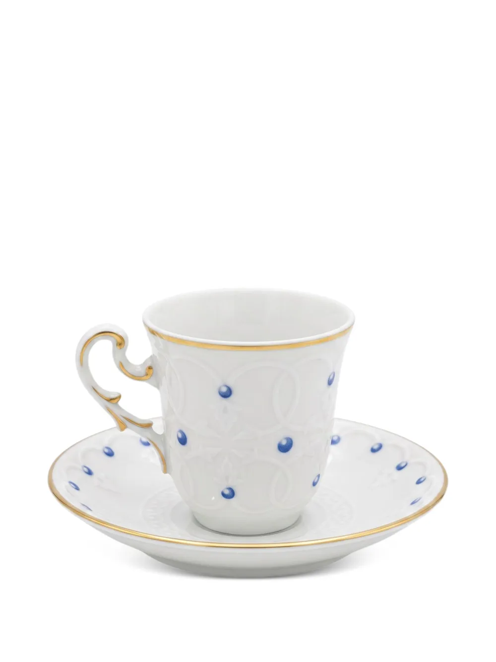 GINORI 1735 Museo Le Perle coffee cup and saucer (set of six) - Weiß