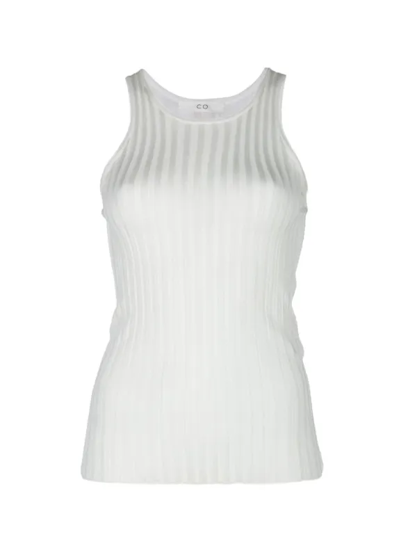 Co Sleeveless Top in White