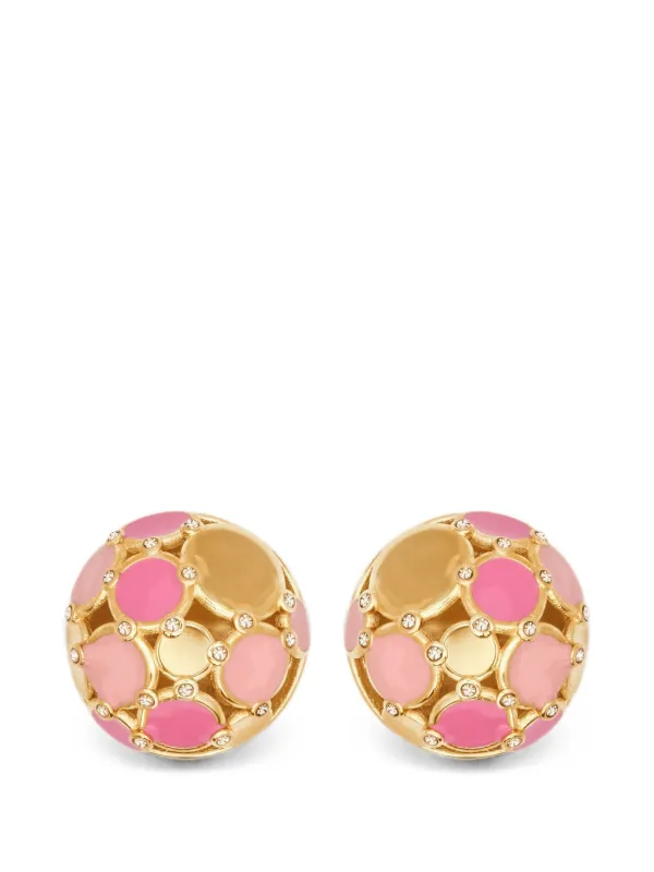 Oscar de la Renta Sphere Earrings in Gold