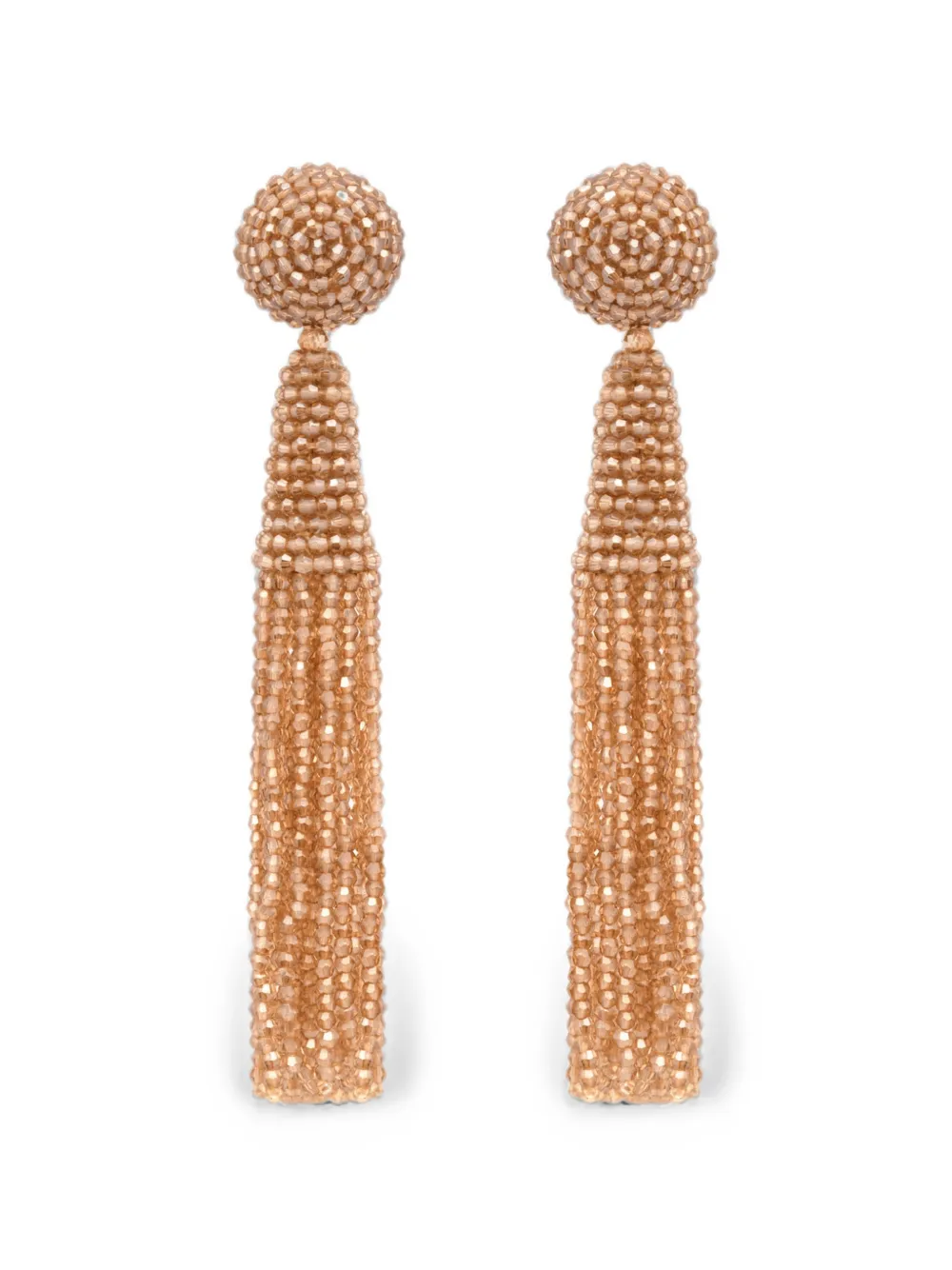 Oscar de la Renta beaded tassel earrings - Oro