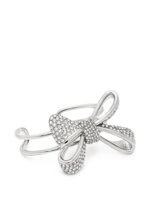 Oscar de la Renta Bow crystal cuff bracelet