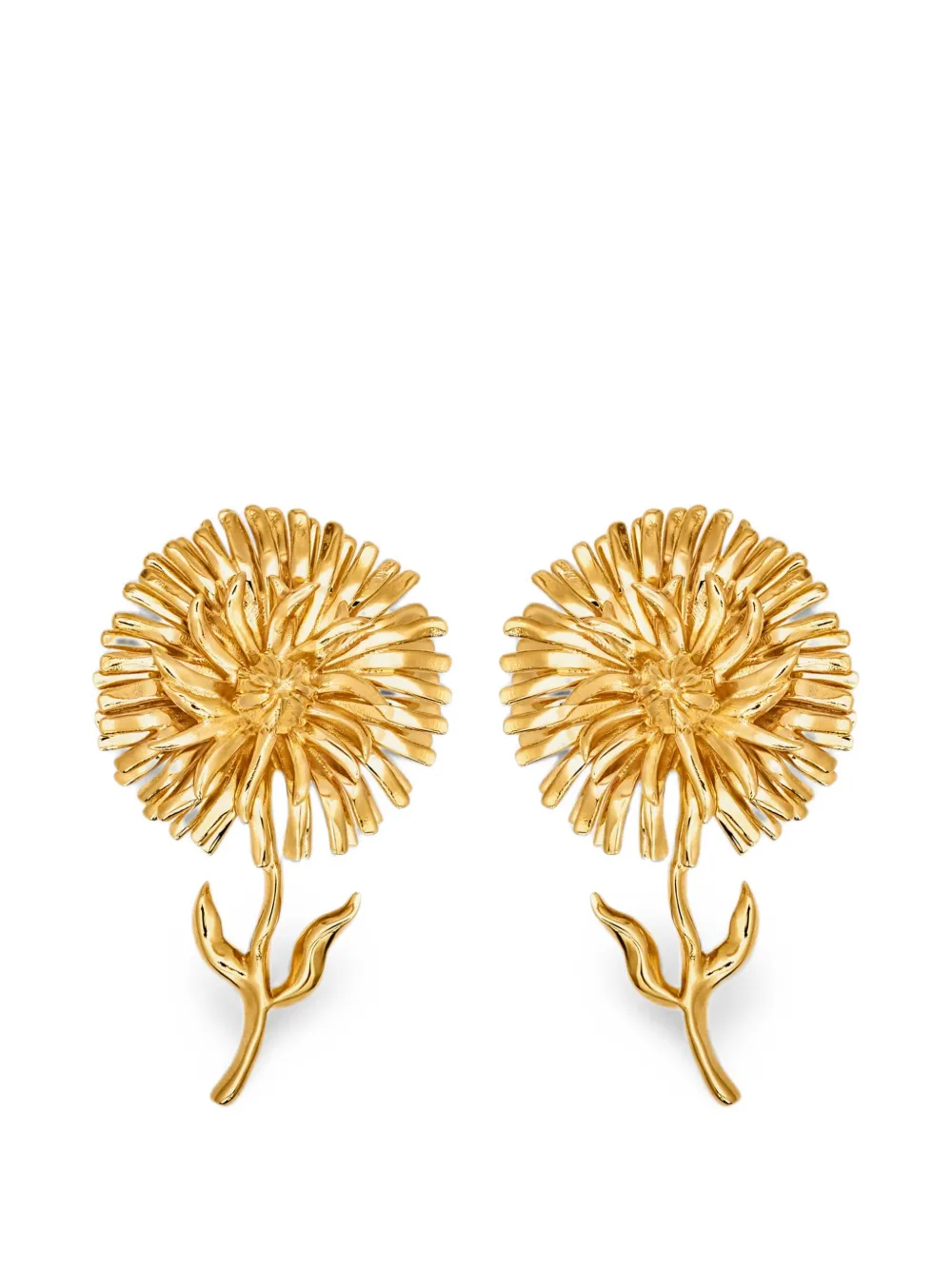 Oscar de la Renta Daisy clip-on earrings - Gold