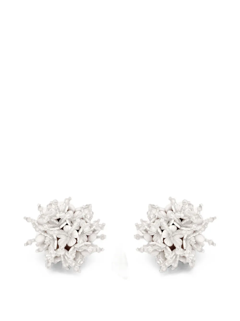 Oscar de la Renta Firework clip-on earrings - Bianco