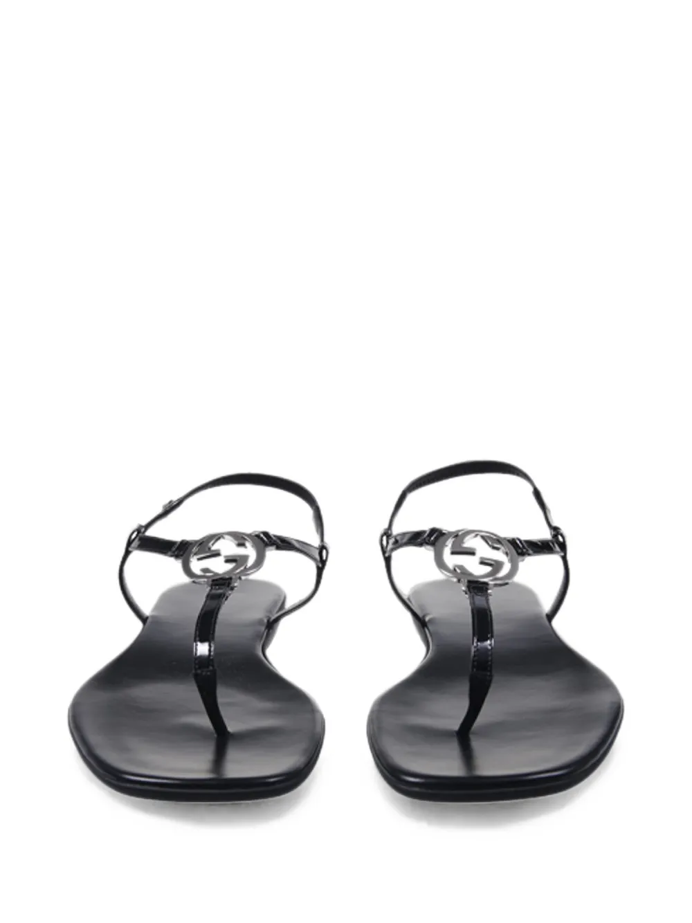Gucci Interlocking G thong sandals Zwart