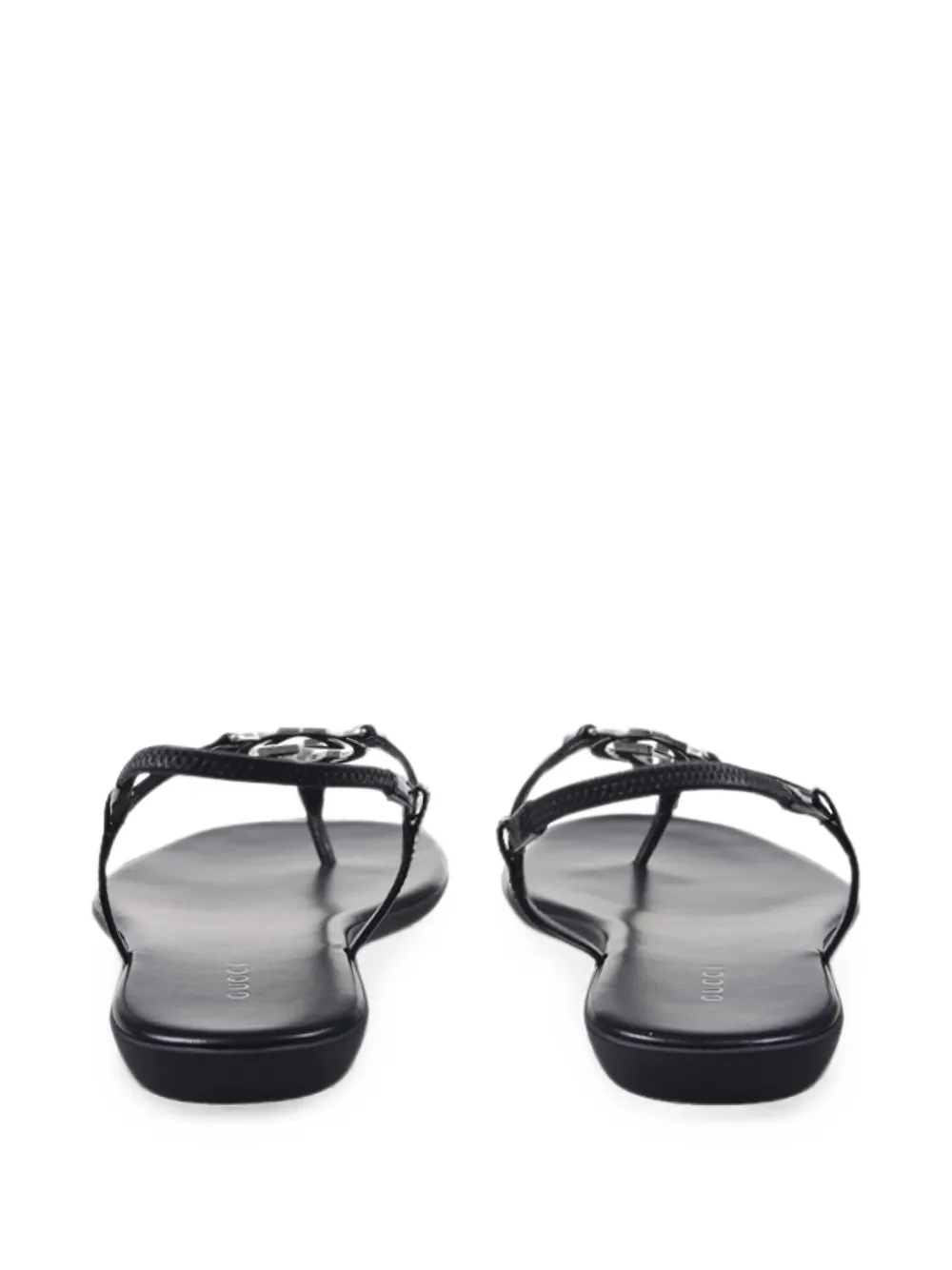 Gucci Interlocking G thong sandals Zwart