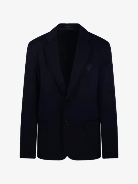 Gucci logo-embroidered single-breasted blazer