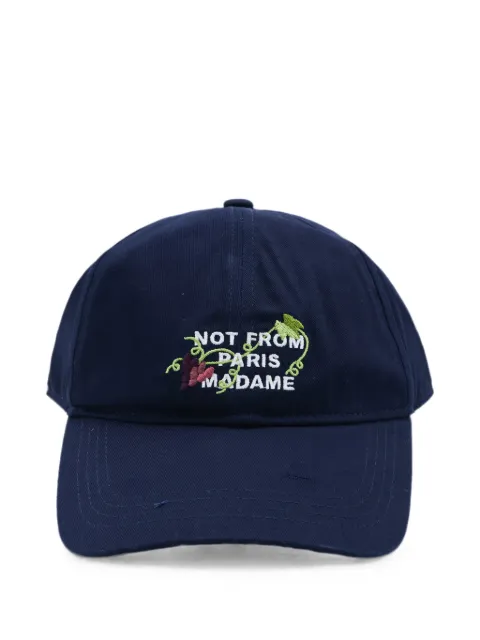 Drôle De Monsieur embroidered Vine-slogan baseball cap