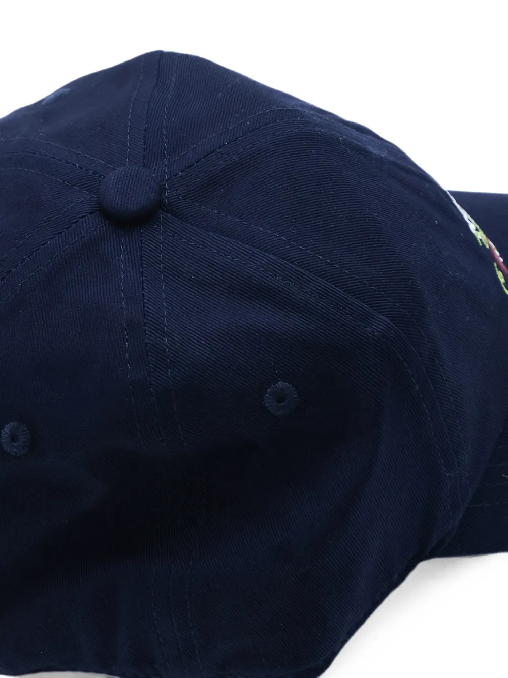Drôle De Monsieur Honkbalpet met geborduurde Vine-slogan Blauw