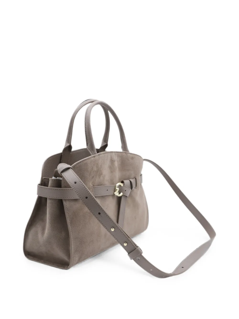 Coccinelle Leren shopper met gesp-detail Beige