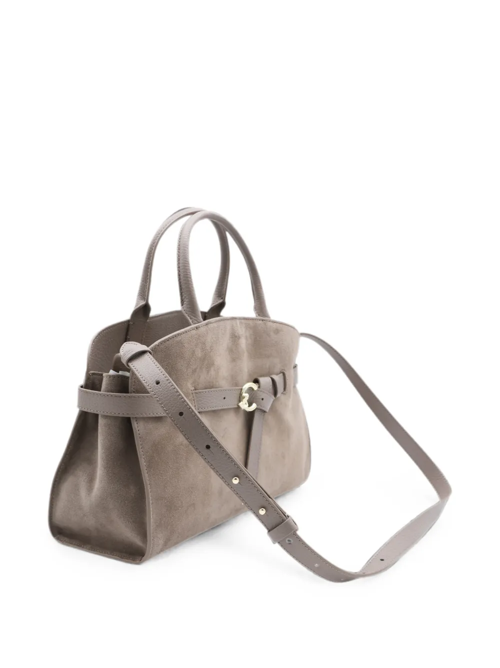 Coccinelle Leren shopper met gesp-detail Beige