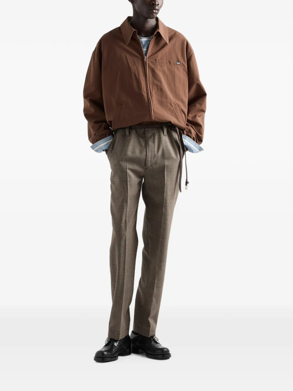 Prada Blouson jack van technische stof Bruin