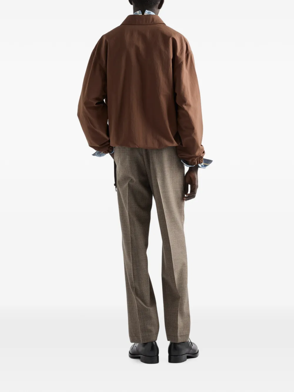 Prada Blouson jack van technische stof Bruin