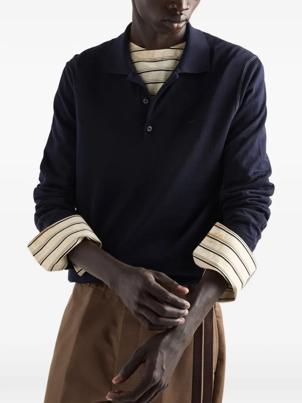 Prada Wollen polotrui met lange mouwen Blauw
