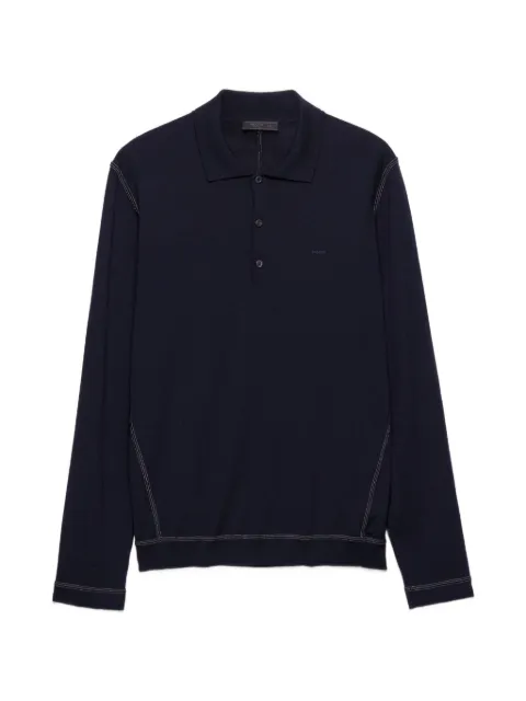 Prada long-sleeved wool polo sweater