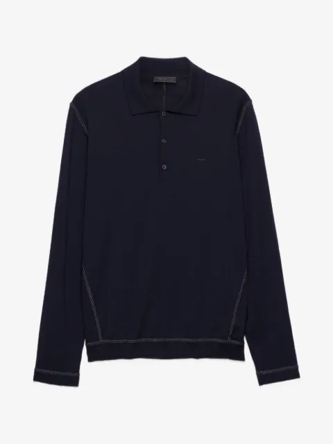 Prada suéter estilo playera tipo polo manga larga