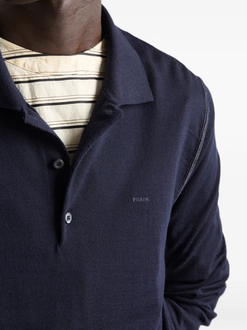 Prada Wollen polotrui met lange mouwen Blauw