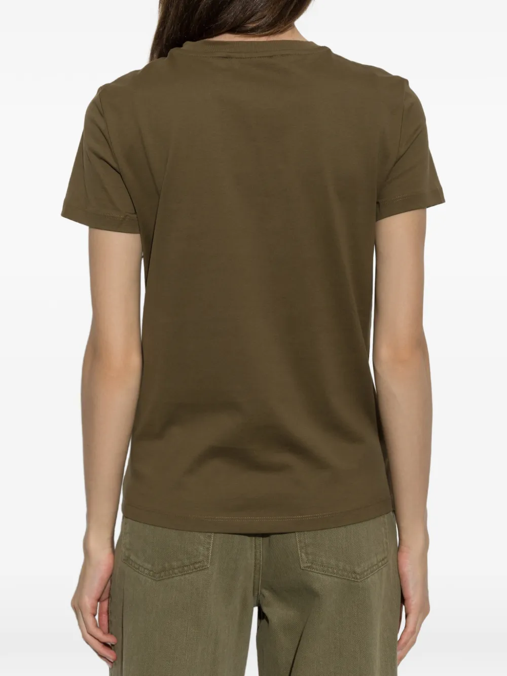 Max Mara Papaia T-shirt met geborduurd logo Groen
