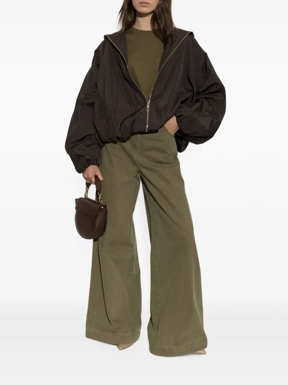 Max Mara Papaia T-shirt met geborduurd logo Groen