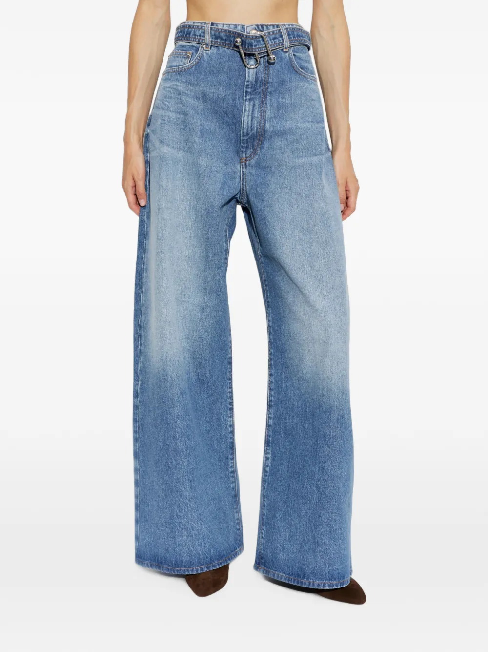 Sportmax Procida jeans met wijde pijpen Blauw