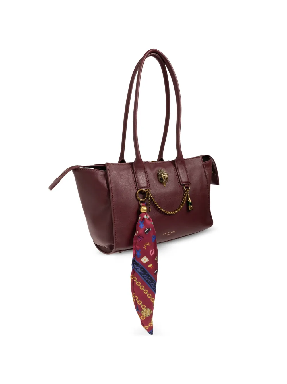 Kurt Geiger London Sloane kleine shopper met sjaaldetail Rood
