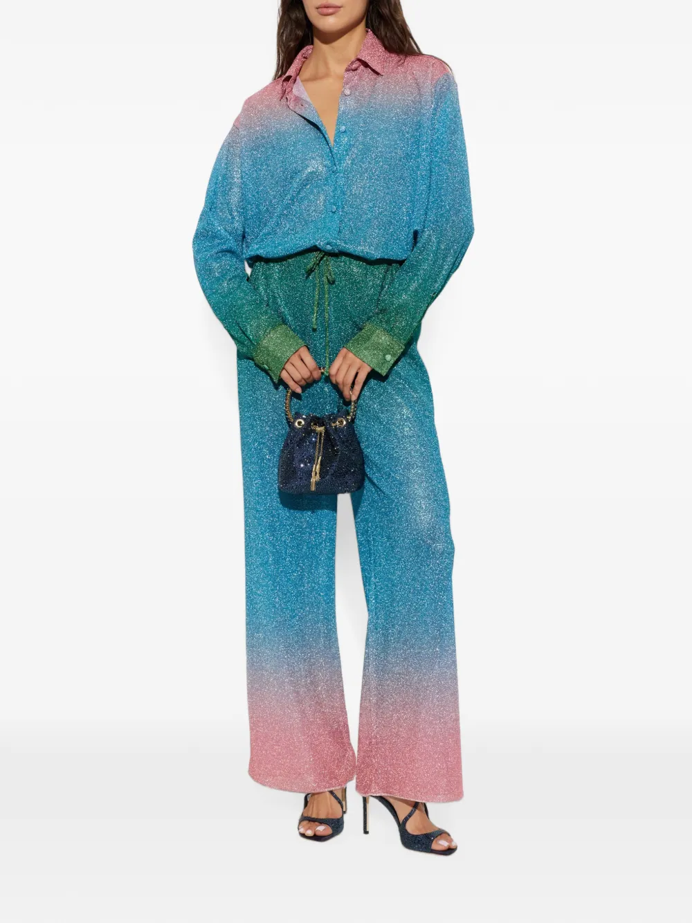 Oséree Broek met kleurverloop Blauw
