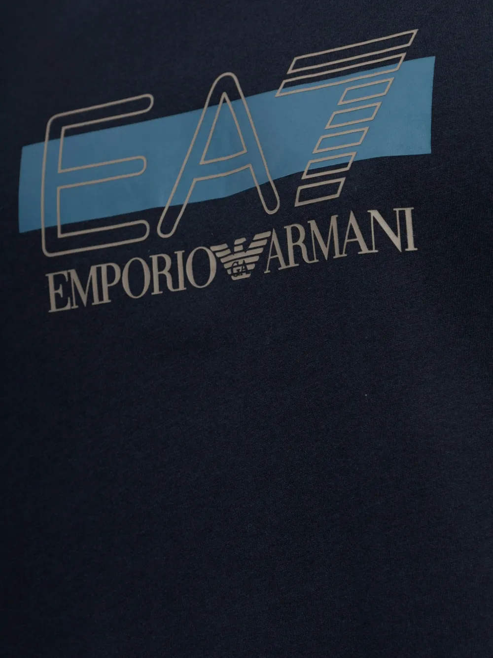Ea7 Emporio Armani Visibility katoenen T-shirt met logoprint Blauw