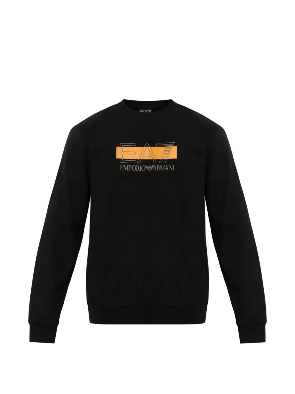 Ea7 Emporio Armani Felpa con stampa logo - Nero