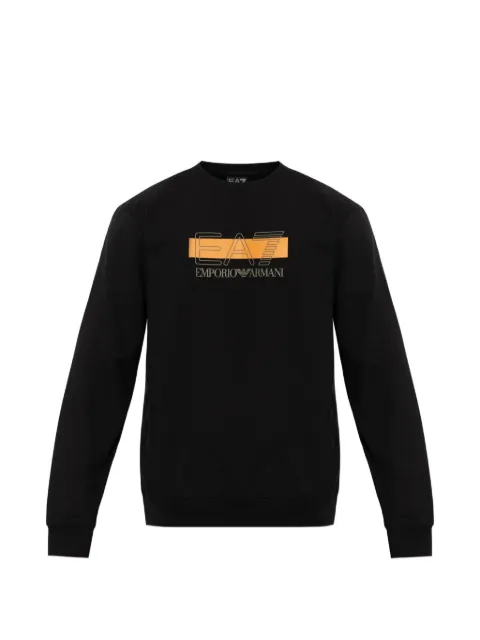 Ea7 Emporio Armani long-sleeve logo-print sweatshirt