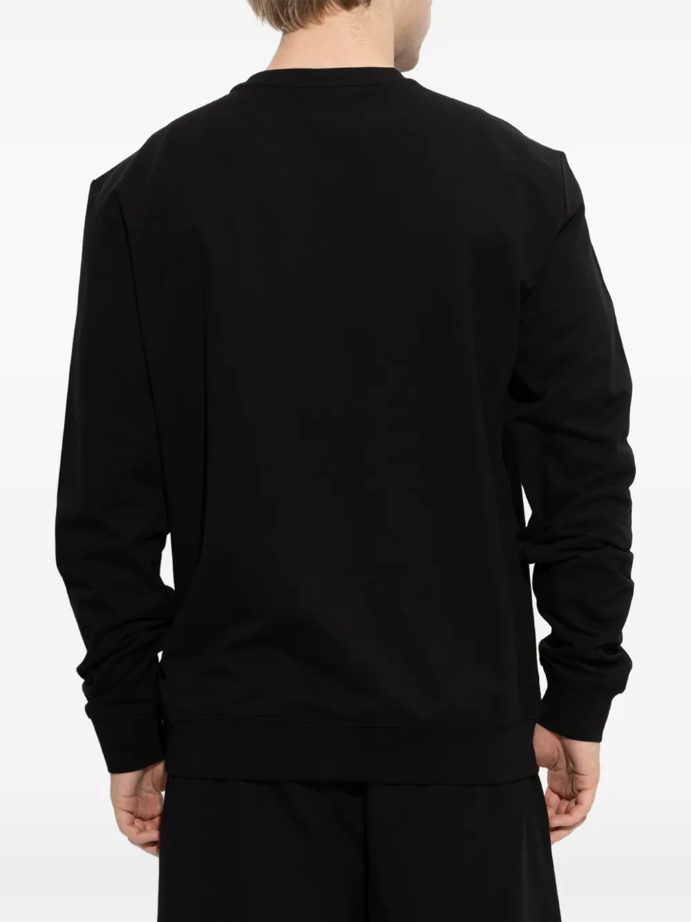Ea7 Emporio Armani Sweater met logoprint en lange mouwen Zwart