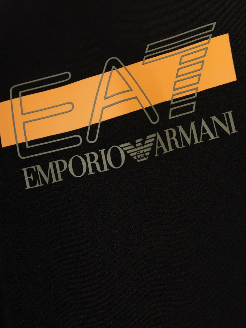 Ea7 Emporio Armani Sweater met logoprint en lange mouwen Zwart