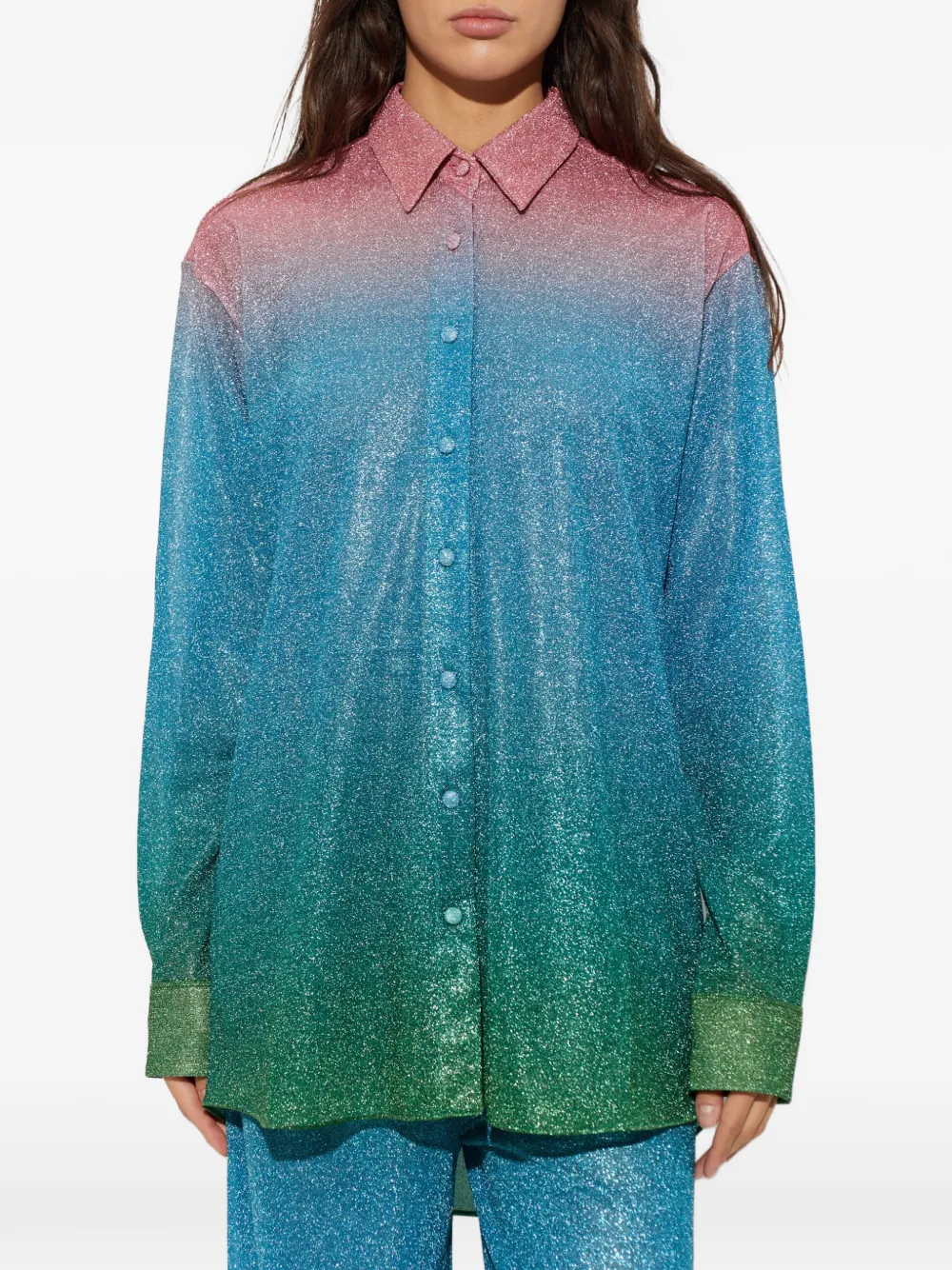 Oséree Blouse met kleurverloop Blauw