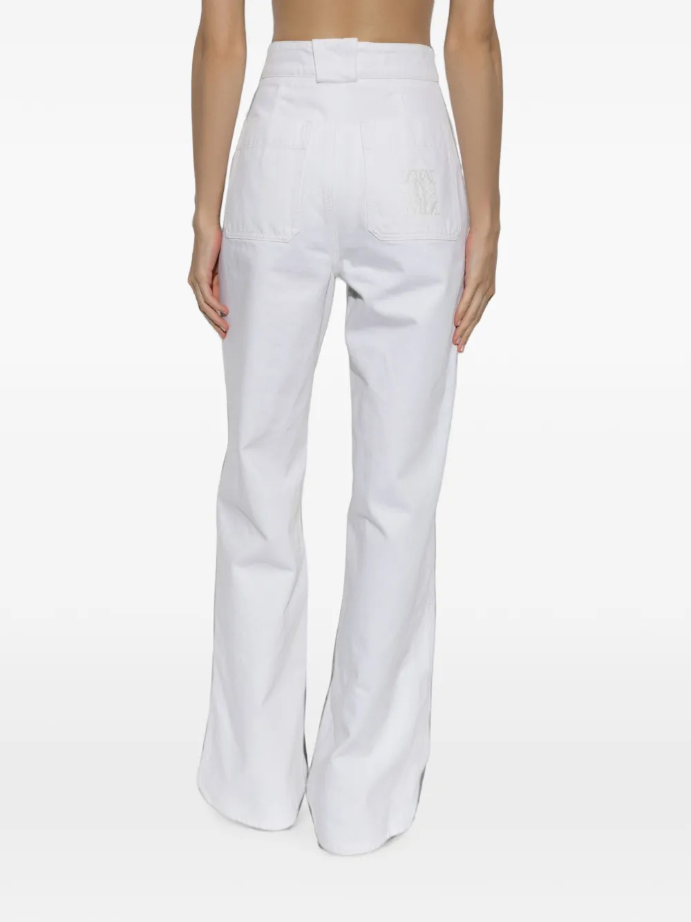 Max Mara Badesse jeans met knoopdetail Wit
