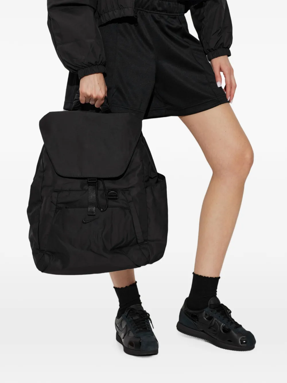 Nike Rugzak met geborduurd logo en gespsluiting Zwart