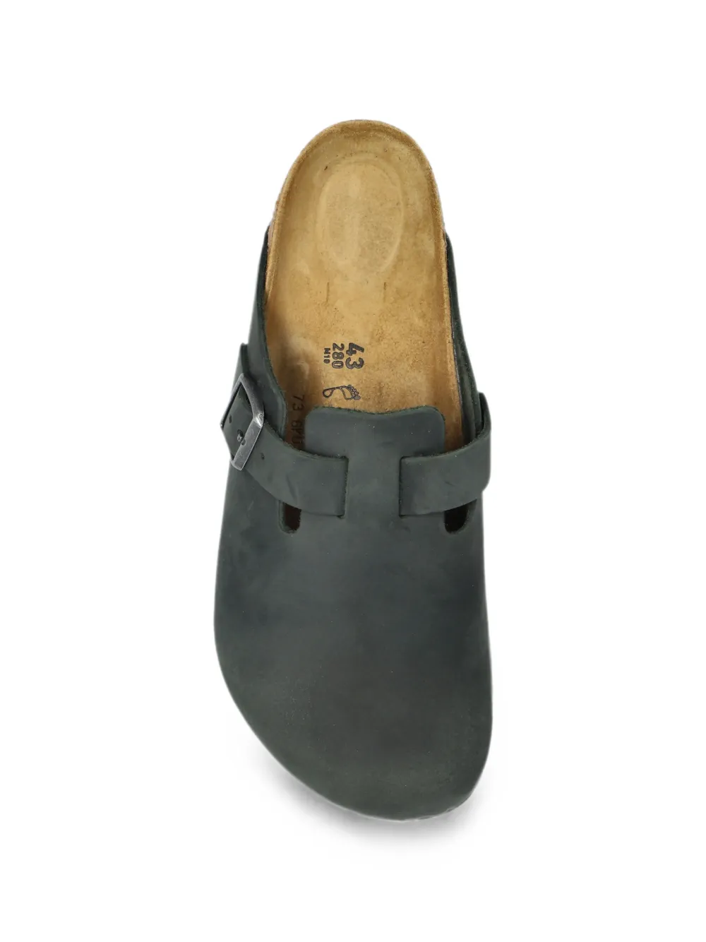 Birkenstock Boston leather mules Groen