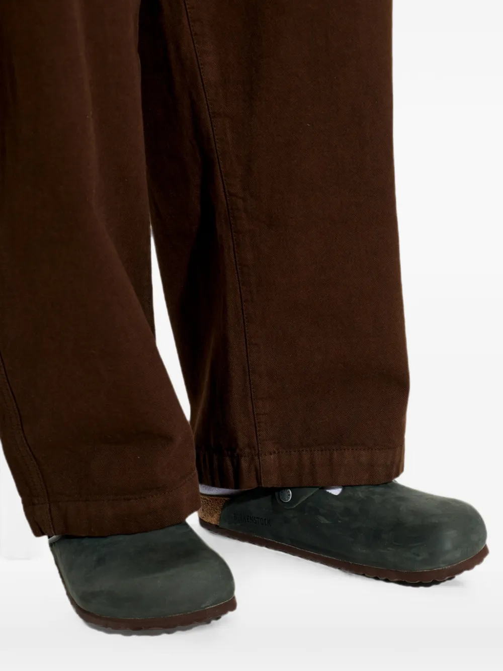 Birkenstock Boston leather mules Groen