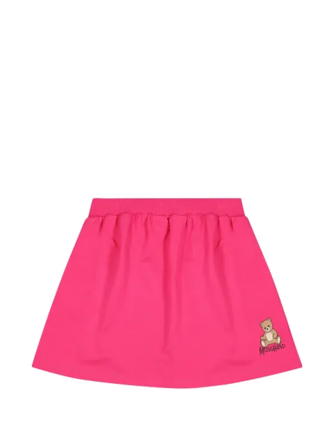 Moschino Kids falda con motivo Teddy Bear